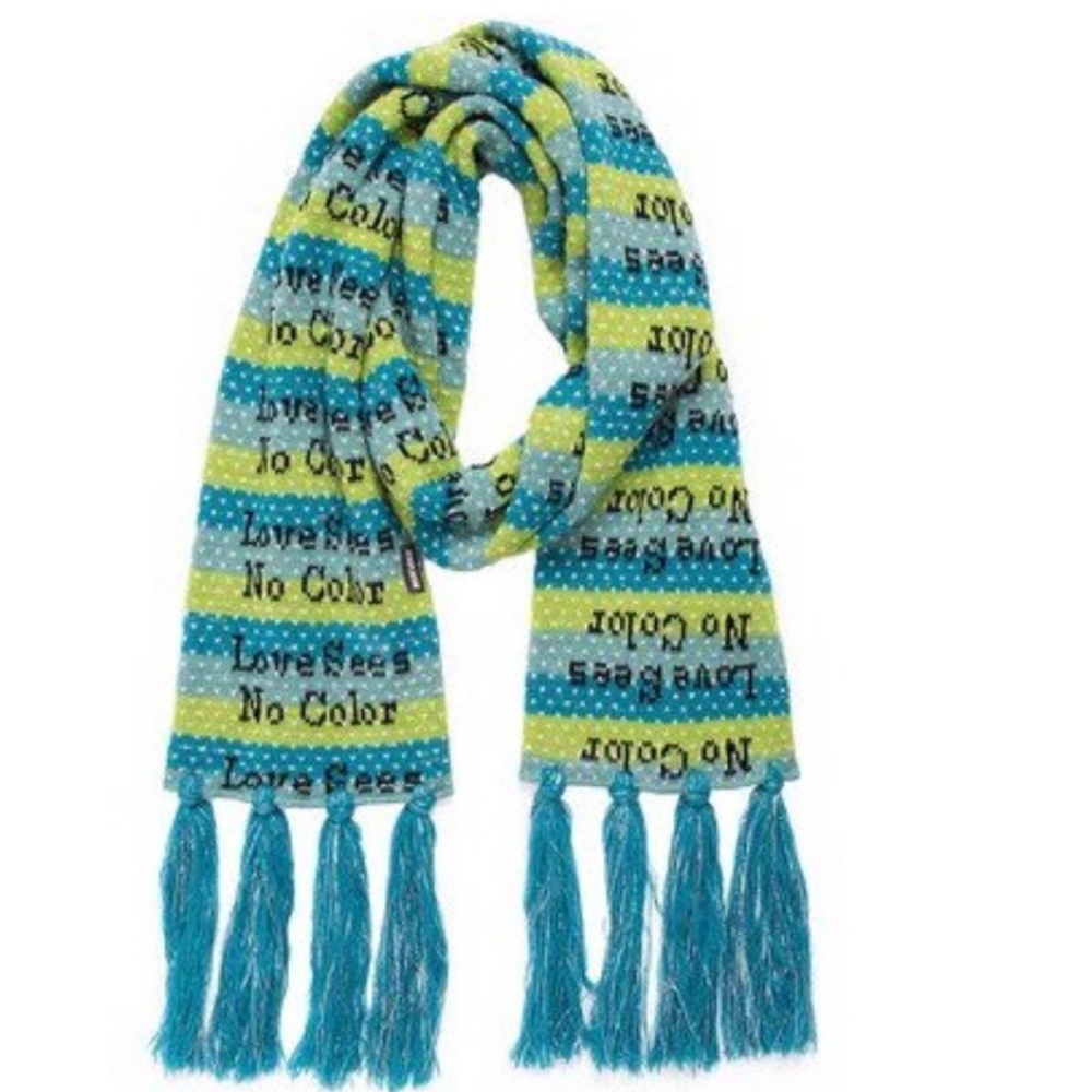 Muk Luks " Love Sees No Color" Long Scarf